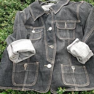 Liz and Company Black Denim Jacket